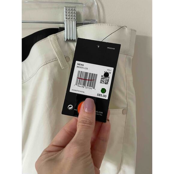 Nike Slim Flex Stretch Golf Performance Pants White Cactus Color Size 42x32 NEW - Picture 11 of 11